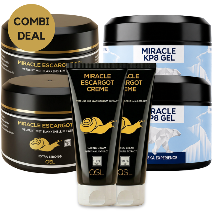 Combideal: 2× Escargot Gel 250 ml + 2× Escargot Crème 200 ml + 2× KP8 Gel 250 ml